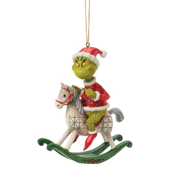 Ornamento da appendere a forma di cavallo a dondolo Grinch - JIM SHORE GRINCH