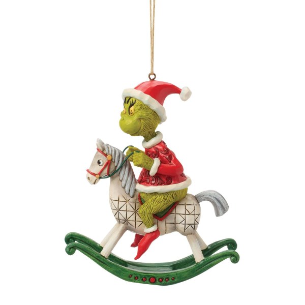 Ornamento da appendere a forma di cavallo a dondolo Grinch - JIM SHORE GRINCH