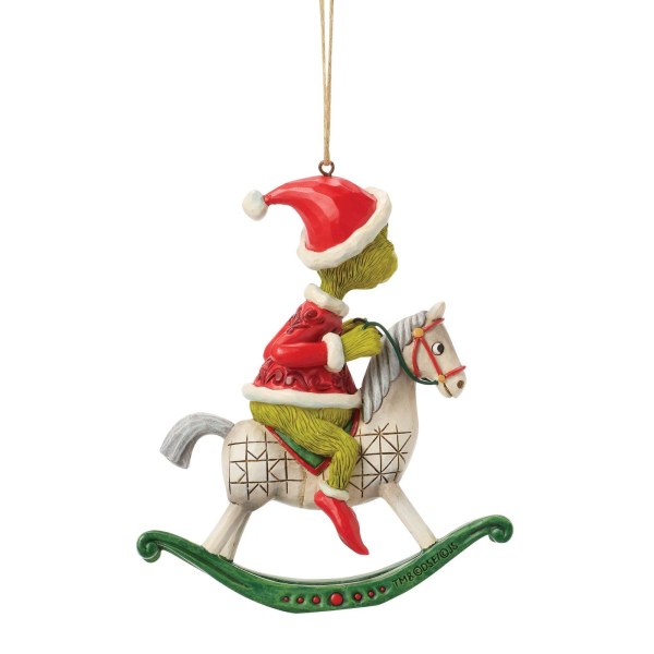 Ornamento da appendere a forma di cavallo a dondolo Grinch - JIM SHORE GRINCH