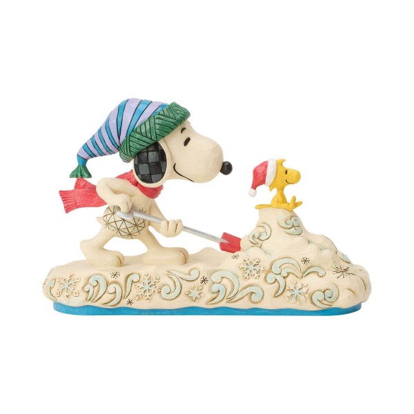 SNOOPY SPALA LA NEVE CON WOODSTOCK - PEANUTS
