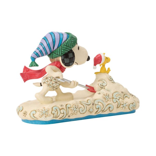 SNOOPY SPALA LA NEVE CON WOODSTOCK - PEANUTS