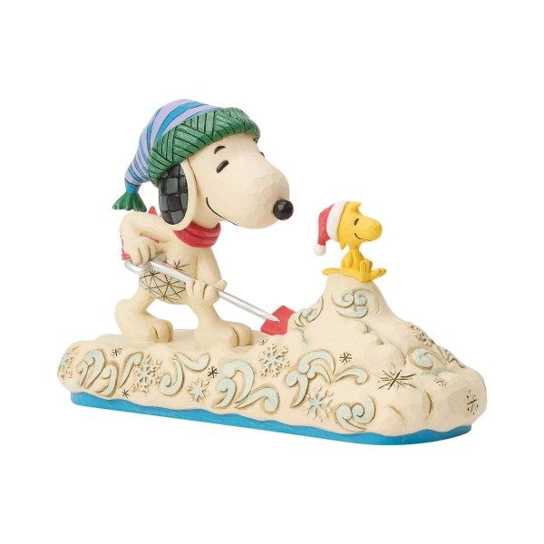 SNOOPY SPALA LA NEVE CON WOODSTOCK - PEANUTS
