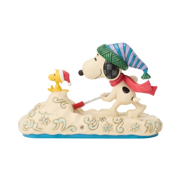 SNOOPY SPALA LA NEVE CON WOODSTOCK - PEANUTS
