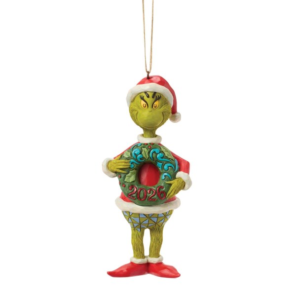 Ornamento da appendere Grinch 2026 - JIM SHORE GRINCH