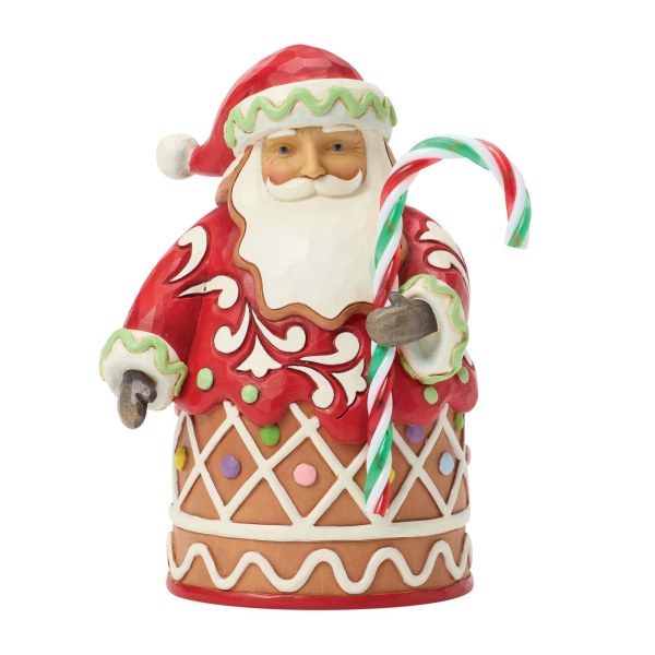 Babbo Natale di pan di zenzero con bastoncino di zucchero formato pinta - Heartwood Creek