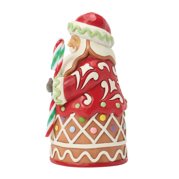 Babbo Natale di pan di zenzero con bastoncino di zucchero formato pinta - Heartwood Creek