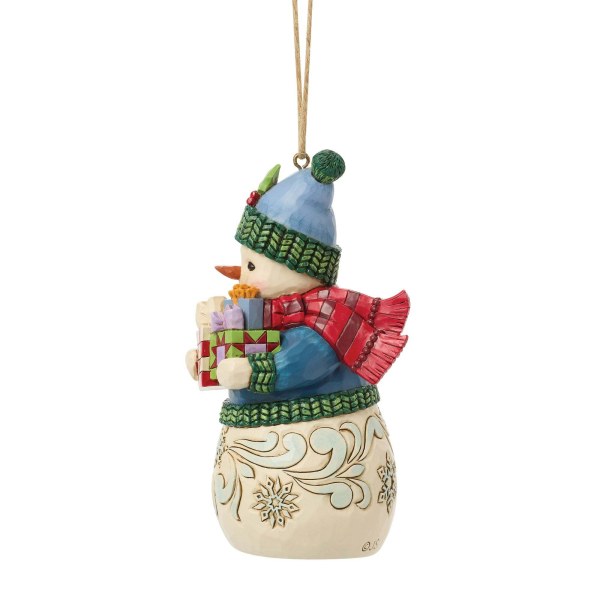 Pupazzo di neve con regali come ornamento appeso - Heartwood Creek
