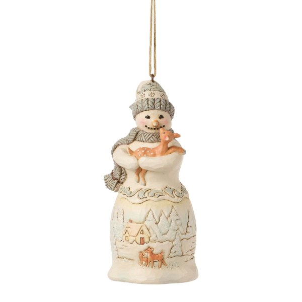Ornamento da appendere a forma di pupazzo di neve WhiteWoodland - Heartwood Creek