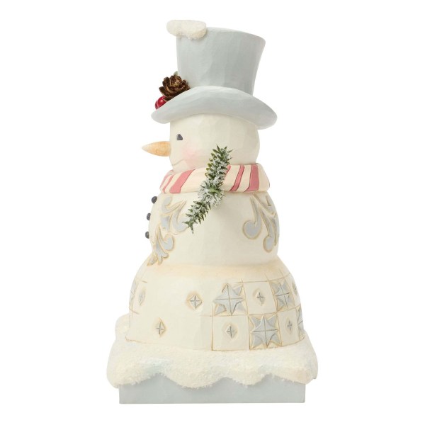 Pupazzo di neve WhiteWoodland con cappello ghiacciato - Heartwood Creek