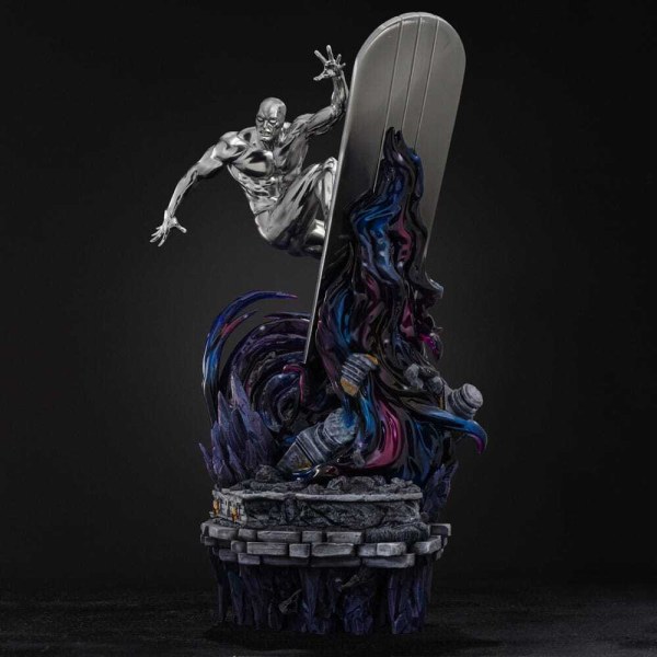 Deluxe Art Scale Diorama di Silver Surfer 36 cm - Marvel Comics Guanto dell'Infinito