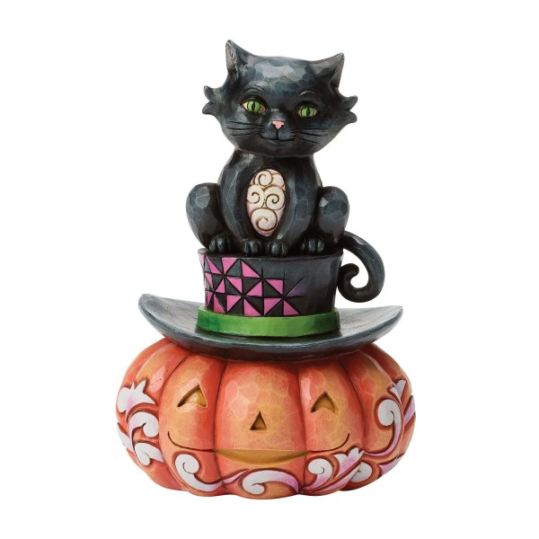 GATTO NERO SEDUTO SUL CAPPELLO - HEARTWOOD CREEK
