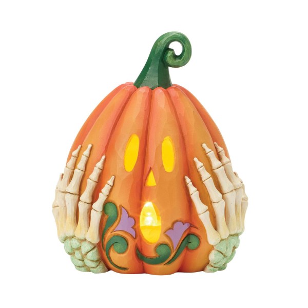 JACK-O-LANTERN CON MANI DA SCHELETRO LED - HEARTWOOD CREEK