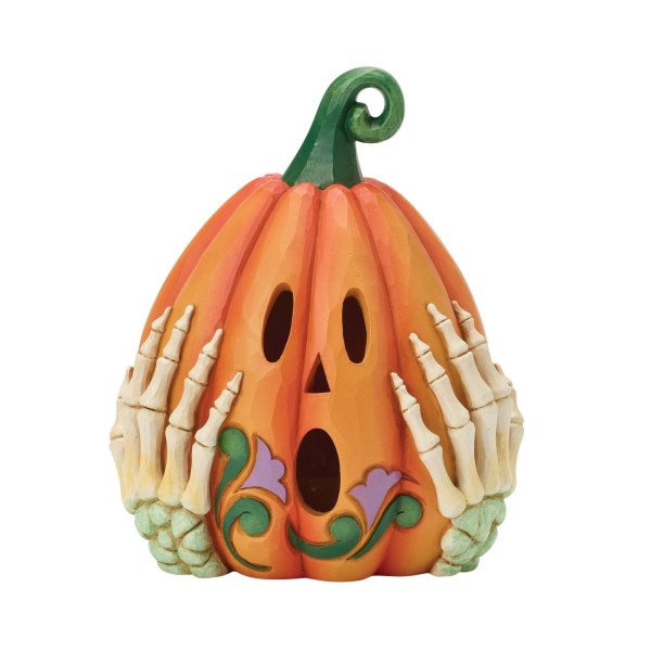 JACK-O-LANTERN CON MANI DA SCHELETRO LED - HEARTWOOD CREEK