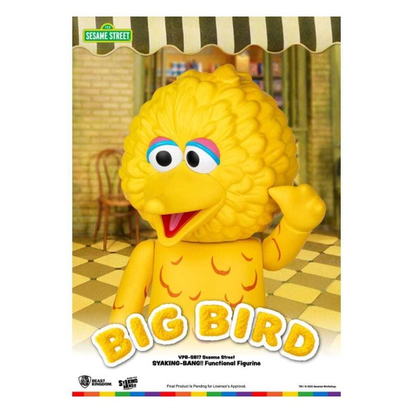 Salvadanaio in PVC Big Bird della serie Sesame Street Syaking Bang, 49 cm