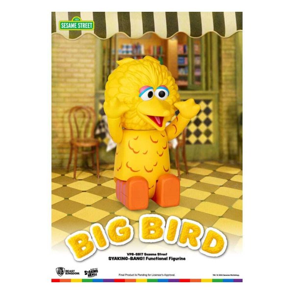Salvadanaio in PVC Big Bird della serie Sesame Street Syaking Bang, 49 cm