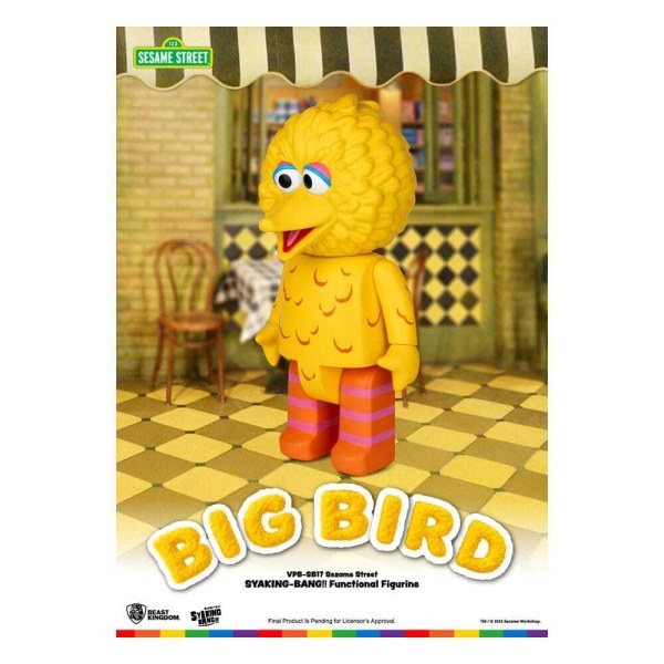 Salvadanaio in PVC Big Bird della serie Sesame Street Syaking Bang, 49 cm