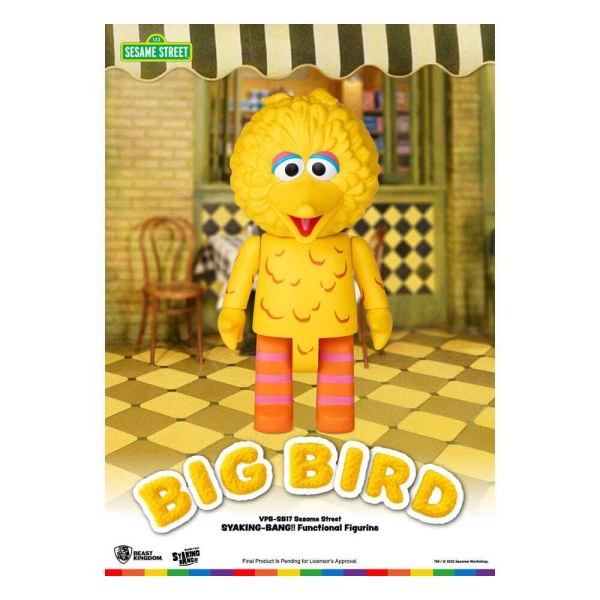 Salvadanaio in PVC Big Bird della serie Sesame Street Syaking Bang, 49 cm