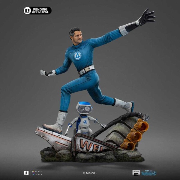 Statuetta dei Fantastici Quattro in Art Scale 1/10 Mr. Fantastic e HERBIE 26 cm