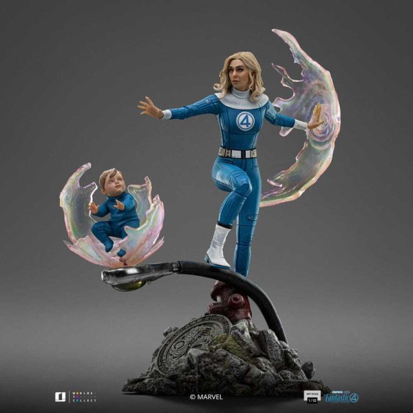 Statuetta dei Fantastici Quattro 1/10 Art Scale Donna Invisibile e Franklin 28 cm