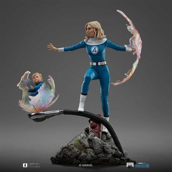 Statuetta dei Fantastici Quattro 1/10 Art Scale Donna Invisibile e Franklin 28 cm