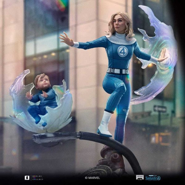 Statuetta dei Fantastici Quattro 1/10 Art Scale Donna Invisibile e Franklin 28 cm