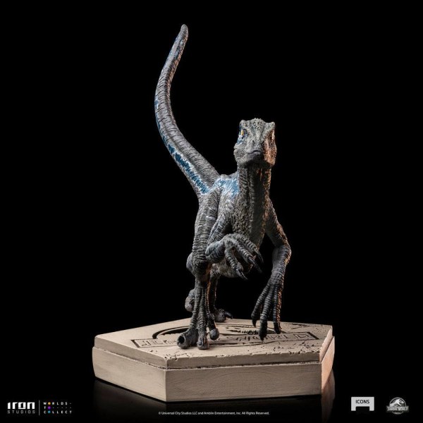 Statuetta Jurassic World Icons Velociraptor Blue 9 cm