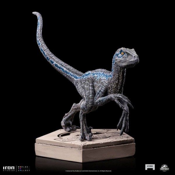 Statuetta Jurassic World Icons Velociraptor Blue 9 cm