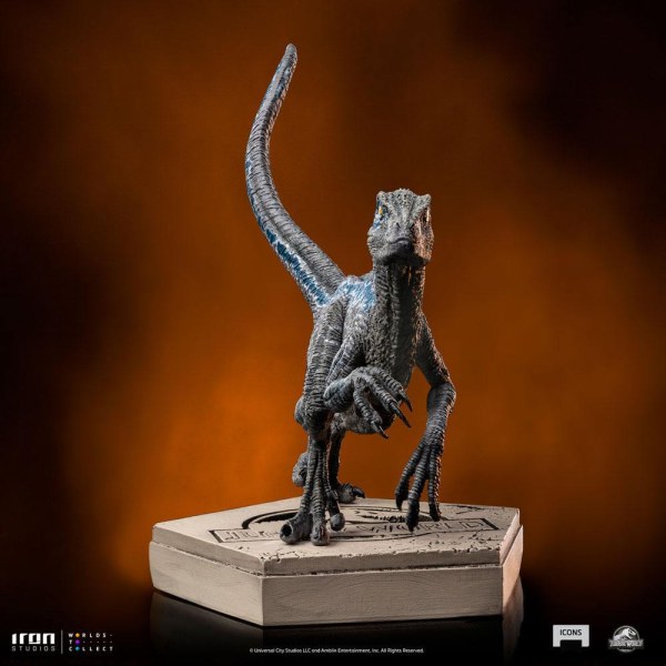Statuetta Jurassic World Icons Velociraptor Blue 9 cm