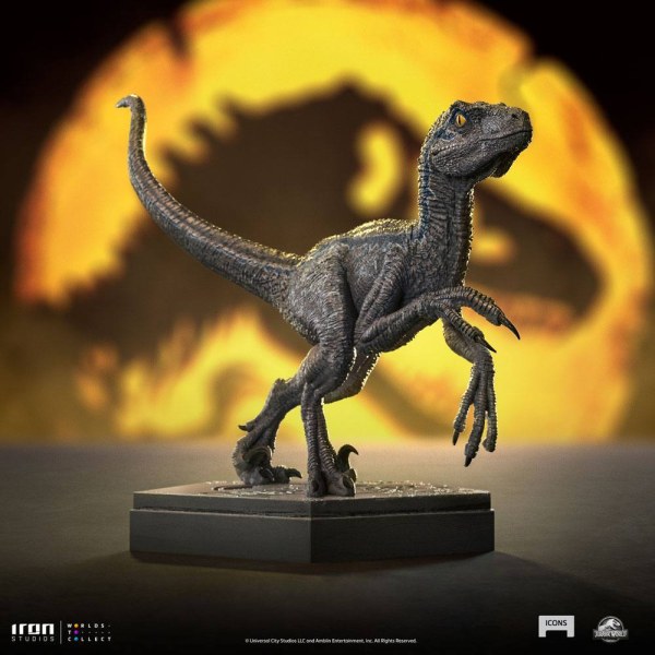Statuetta Jurassic World Icons Velociraptor Blue 9 cm