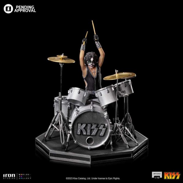 Statuetta Kiss Art Scale 1/10 Peter Criss Edizione Limitata 22 cm