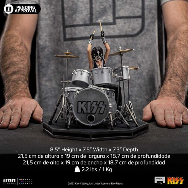 Statuetta Kiss Art Scale 1/10 Peter Criss Edizione Limitata 22 cm