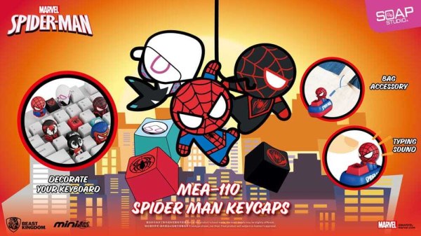 Assortimento di figurine Spider Man Mini Egg Attack Blind Box keycaps 5 cm (6)