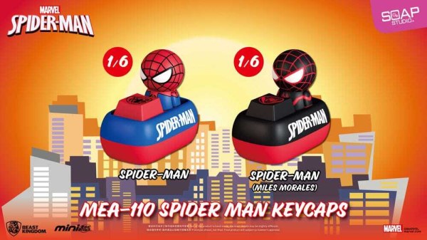 Assortimento di figurine Spider Man Mini Egg Attack Blind Box keycaps 5 cm (6)