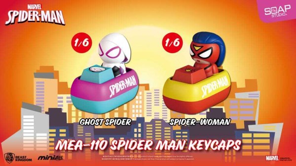 Assortimento di figurine Spider Man Mini Egg Attack Blind Box keycaps 5 cm (6)