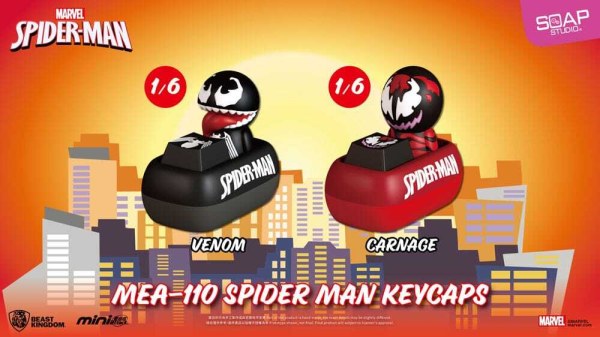 Assortimento di figurine Spider Man Mini Egg Attack Blind Box keycaps 5 cm (6)