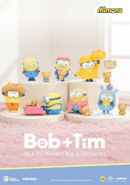 Assortimento di figurine Minions Mini Egg Attack Blind Box Minions serie bob & tim 9 cm (6)