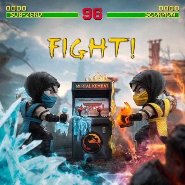 Set di 2 personaggi Mini Co. Scorpion vs. Subzero Arcade 15 cm - Iron Studios Mortal Kombat