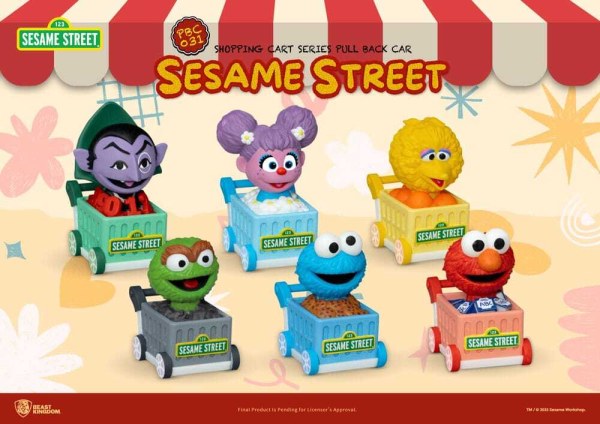 Cestino cieco per auto a frizione della serie Sesame Street (6) 5 cm