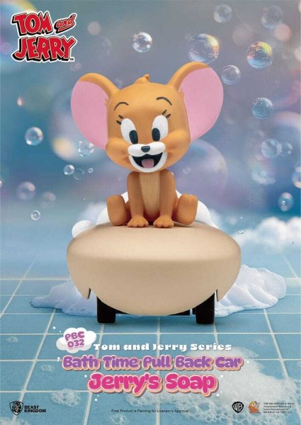 Tom & Jerry Pull Back Car Series - Confezione da 6 macchinine a frizione, confezione cieca per l'ora del bagno