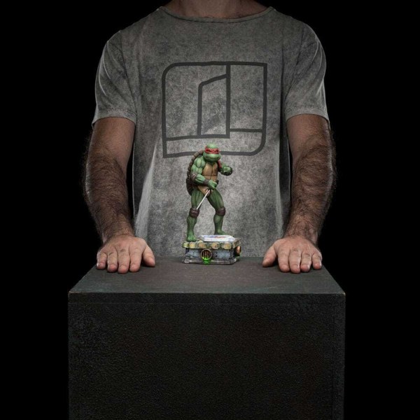 Statua in scala 1/10 delle Tartarughe Ninja Mutanti Adolescenti di Art Scale Raphael, 21 cm