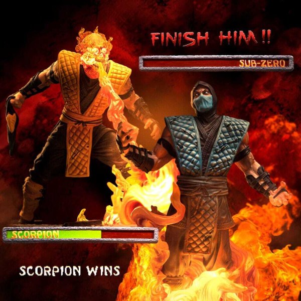 Statuetta Mortal Kombat 1/10 Deluxe Art Scale Scorpion Fatality 27 cm
