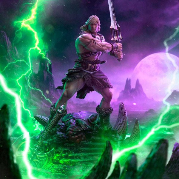 Statuetta Maestri dell’Universo 1/10 Art Scale Deluxe He-Man Scatenato 34 cm