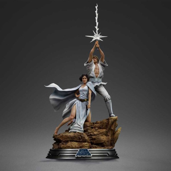 Statuetta Star Wars 1/10 Deluxe Art Scale Luke e Leia 41 cm