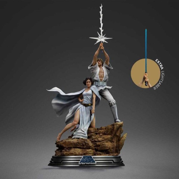 Statuetta Star Wars 1/10 Deluxe Art Scale Luke e Leia 41 cm