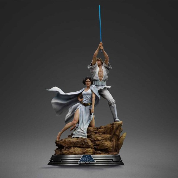 Statuetta Star Wars 1/10 Deluxe Art Scale Luke e Leia 41 cm