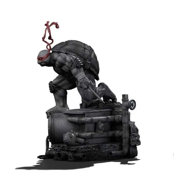 Statuetta Tartarughe Ninja 1/10 Art Scale Raffaello Variante Bianco e Nero 26 cm