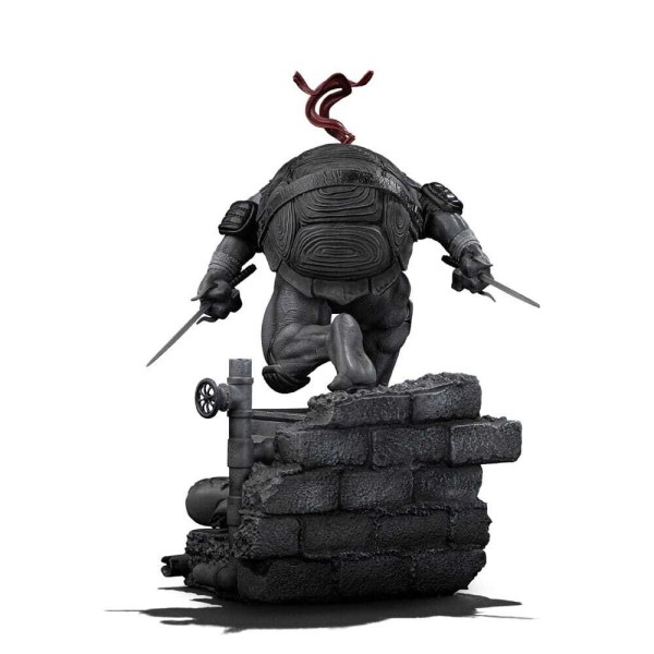 Statuetta Tartarughe Ninja 1/10 Art Scale Raffaello Variante Bianco e Nero 26 cm