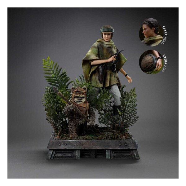 Statua in Art Scale Star Wars Episodio VI 1/10 Leia e Wicket 21 cm