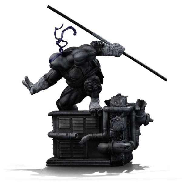 Statuetta Tartarughe Ninja 1/10 Art Scale Donatello Variante Bianco e Nero 26 cm
