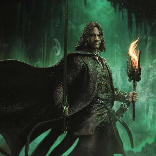 Statua di Aragorn scatenato in Art Scale 1/10 de Il Signore degli Anelli, 31 cm